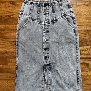 SHEIN Super High Waist Knee Length Skirt